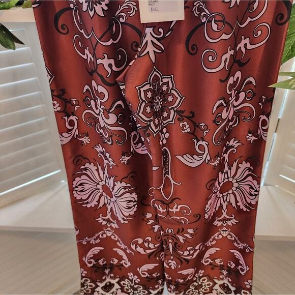 KASIA NEW BROWN SILK LIKE PANTS SIZE SMALL(STRETCH WAIST) RETAIL $162 - Picture 7 of 7